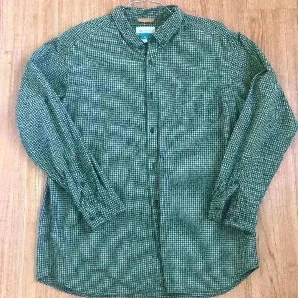 Columbia Green Checkered Columbia shirt Sz XXL